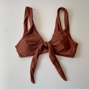 Zaful Bikini Top‎ Tie-Front rust size small